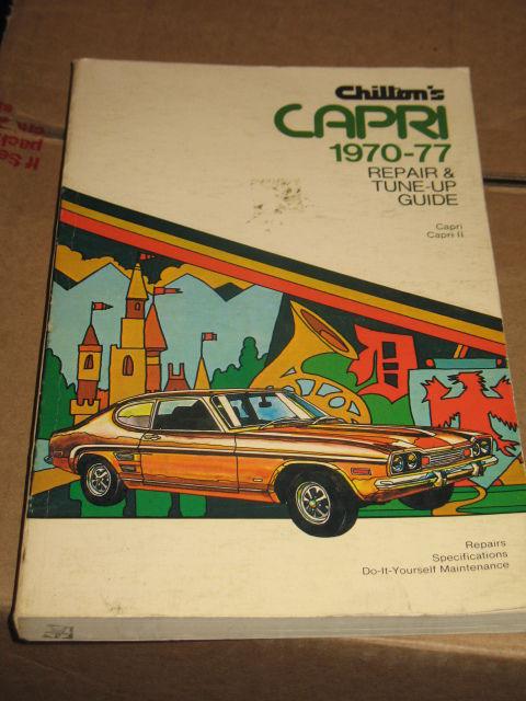 Vintage 1970 - 77 mercury capri chilton's repair manual