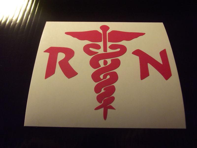 Registered nurse medical vinyl decal sticker (pink) qty 2