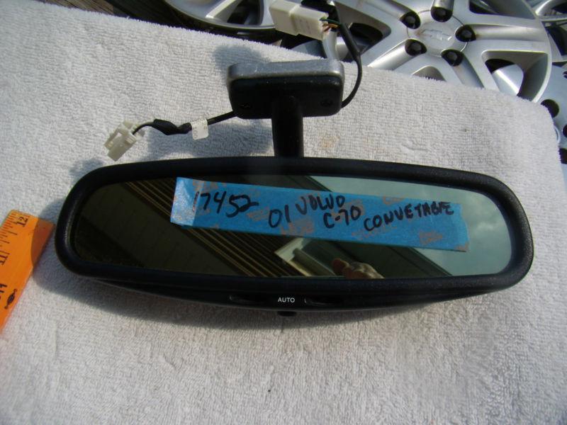98 - 2004 volvo c70 convertible factory rear view mirror used w/ autodim 
