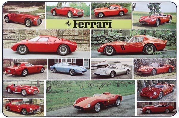 Ferrari vintage racing cars  poster new  rare