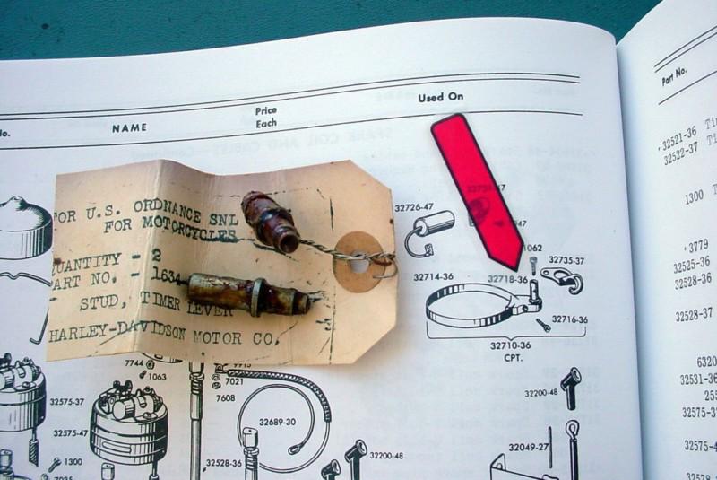 2 nos harley timer strap lever studs 1634-36 ul wl.....