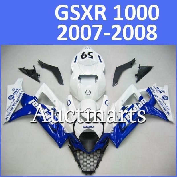 Fit suzuki 07 08 gsxr 1000 gsx-r 2007 2008 fairing bodywork plastics k7 d11 i3