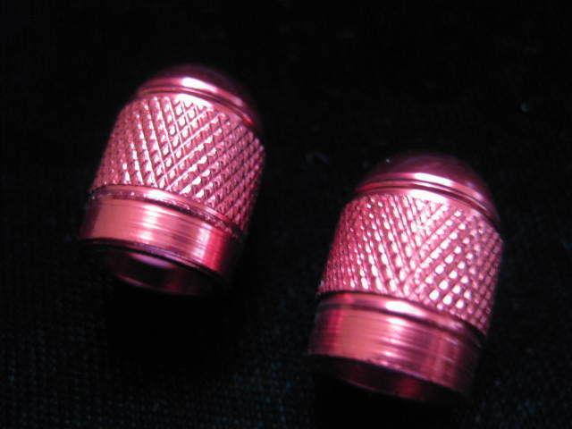 Motorcycle valve stem caps/covers ~ ano red ~ alloy ~ free ship 