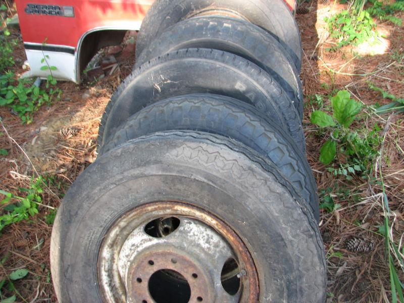 Rims and tires 1977 chevy 1 ton pickup got all 6