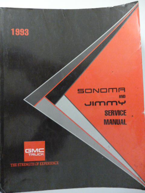 1993 gmc jimmy and sonoma factory truck service manual original