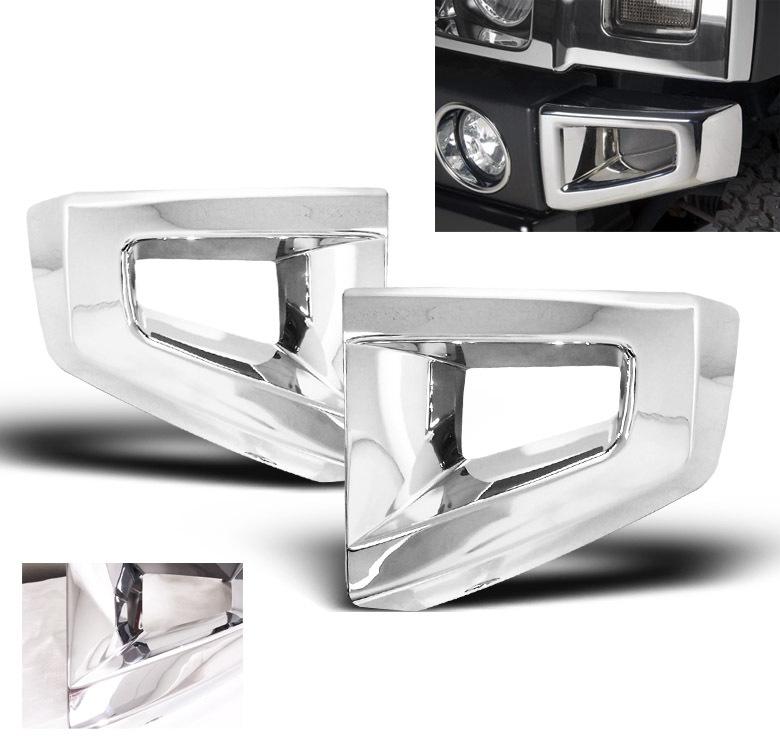 05-09 hummer h3 front bumper corner cover chrome 06 07