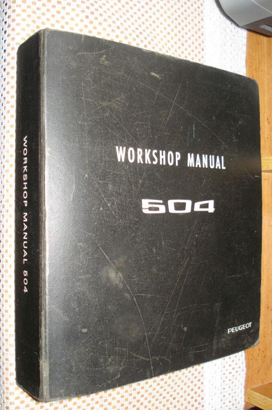 1969? 1970 peugeot 504 shop manual original service repair book  