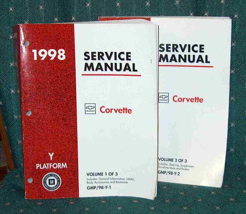 1998 corvette service manuals