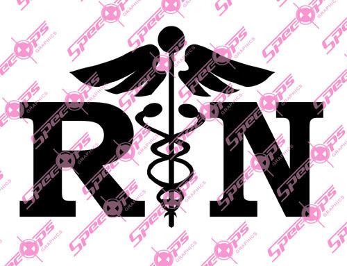 Rn registered nurse medical vinyl decal sticker a256