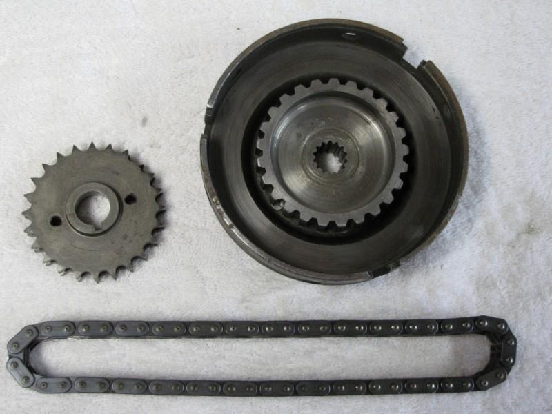 Ajs stormer clutch hub, engine sprocket, primary chain 370 or 410