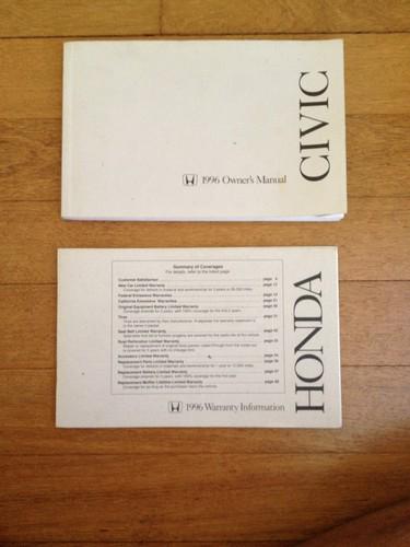 1996 honda civic factory owners manual oem