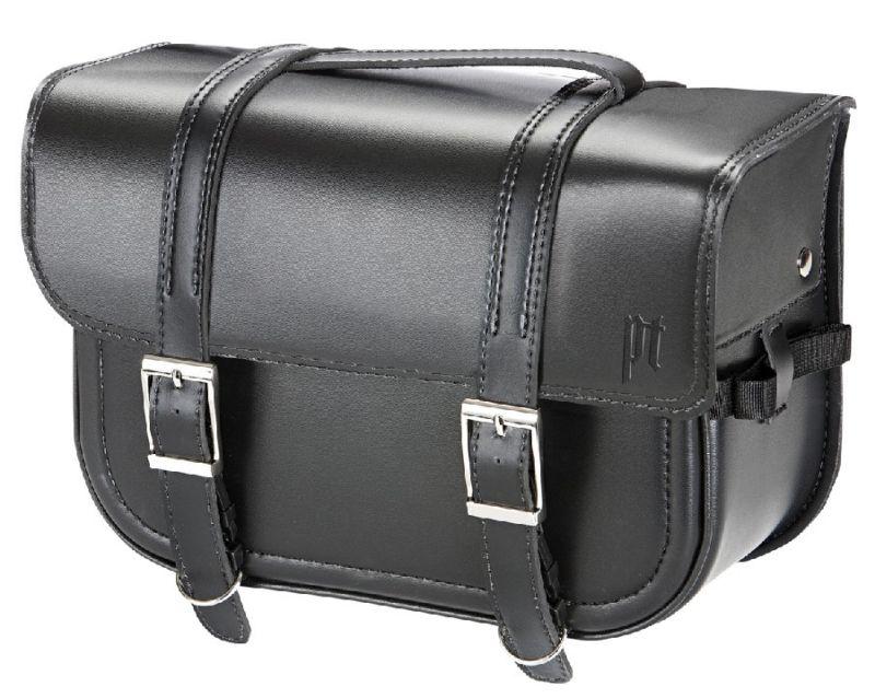 Power trip straight motorcycle large synthetic leather saddlebags luggage