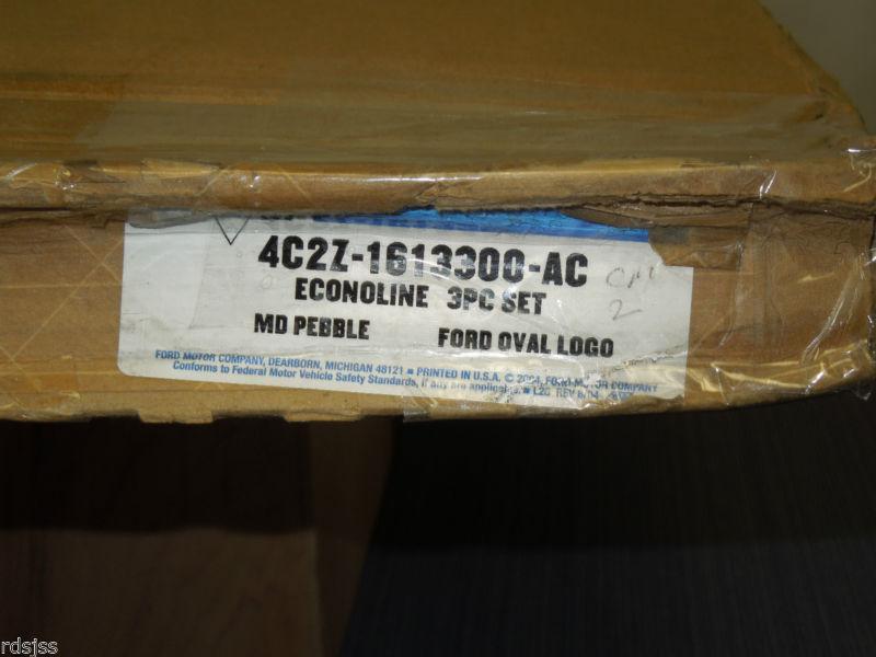  oem econoline 3 piece set md pebble ford oval logo nib 4c2z-1613300-ac