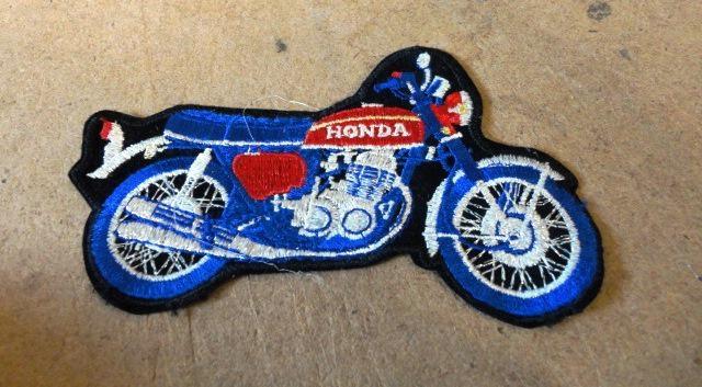 Vinatge honda motorcyle embroidered sew on patch