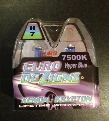 Hyper blue h7/h7 xenon hid high & low beam headlights 7500k sale combo