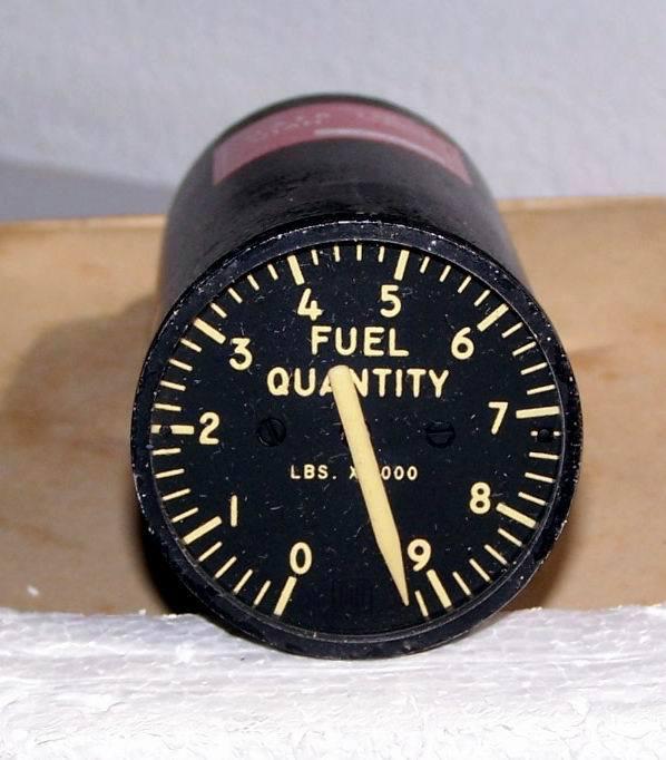 Military aircraft fuel-quantity-capacitor  indicator mnfr: honeywell.