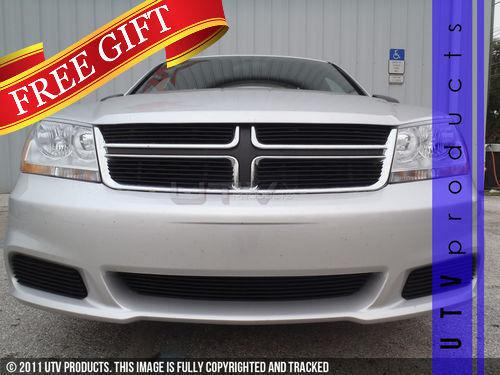 2011 - 2013 dodge avenger billet grille combo kit black 7pc 11 12 13 custom