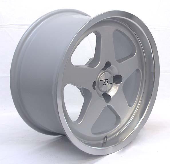 Silver saleen sc mustang ® style wheels 4 lug 1987-1993 17x9, 17 inch rims