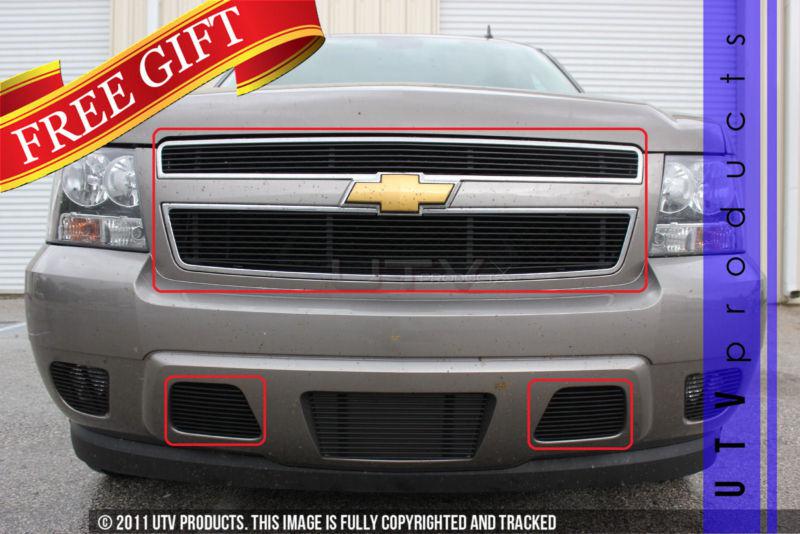 2007 - 2013 chevy tahoe 4pc combo black billet grille kit chevrolet 07 08 09 10 