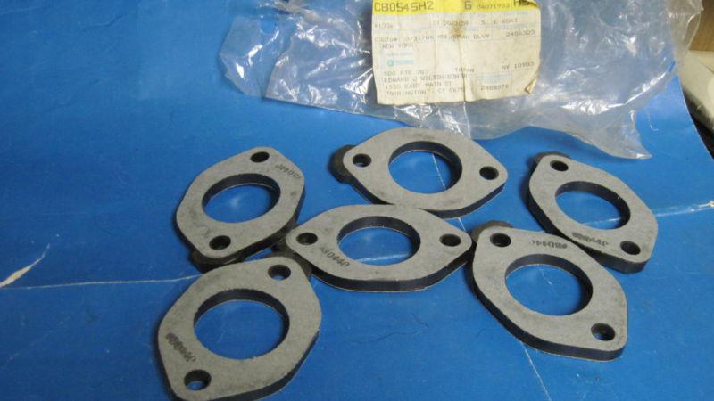 Mopar carburator base gaskets(6)w/1-bbl.holley carb.w/slant"6"eng.n.o.s.