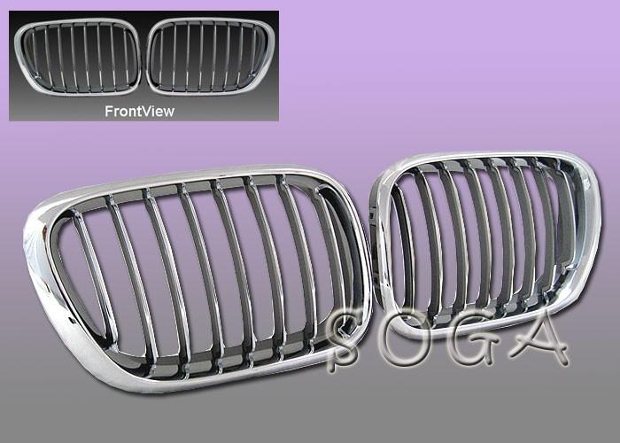 00-03 bmw e53 x5 chrome front grille grill 2000 2001 !!