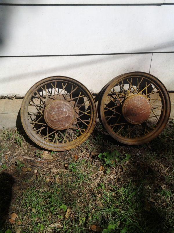 Antique plymouth spoke  wheels