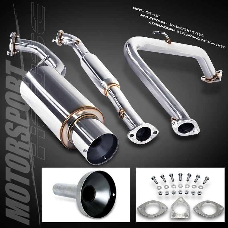 1995-1999 mitsubishi eclipse base gs n/t 4 cyl catback exhaust muffler 2dr 2.0l