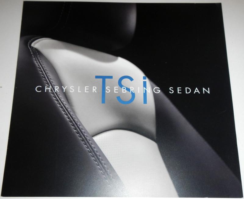 2005 chrysler sebring sedan tsi brochure