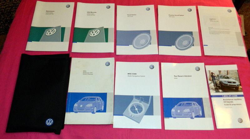 2007 07 volkswagen jetta  owner's owners manual guide book kit handbook 