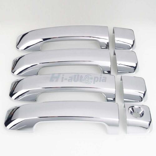 07-12 toyota tundra crew max chrome abs 4 door handle no passenger keyhole cover