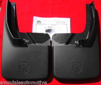  2009-2013 dodge ram 1500 2500 3500 deluxe molded splash guards oem, set of 4