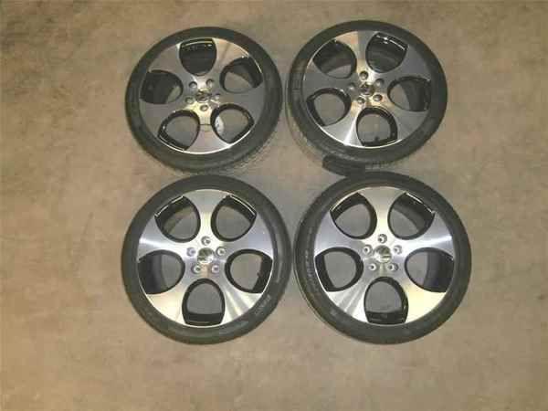 Golf jetta 18x7 1/2 alum wheels rims tires set 4 oem