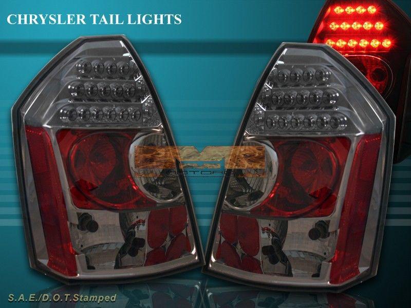 2005-2007 chrysler 300c 300-c srt8 sedan 4-door smoke led tail lights lamp new