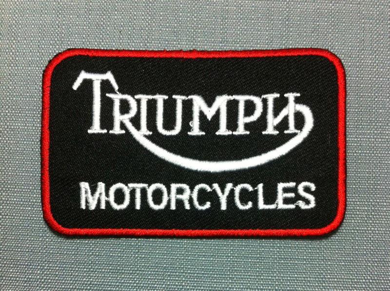 Triumph embroidered patch iron on badge motorcycle logo moto biker racing race