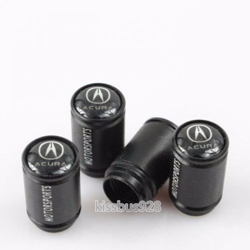 Stunning quality black extra long metal valve dust caps for acura tyre