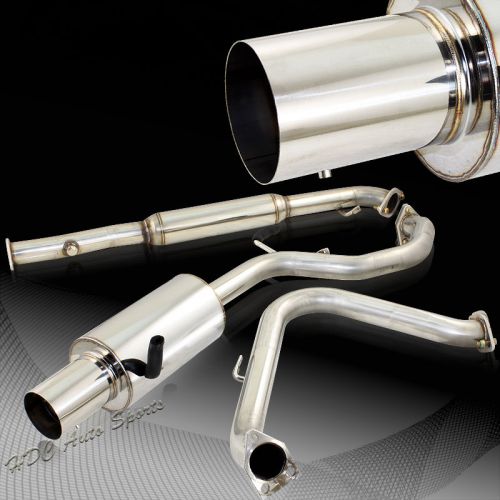 For mitsubishi galant ls es 4&#034; flat tip stainless steel catback exhaust muffler