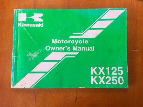 Kawasaki kx125 kx250 motorcycle owner&#039;s manual