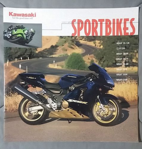 2002 zx-r  ninja nos kawasaki brochure spec sheet rare dealer