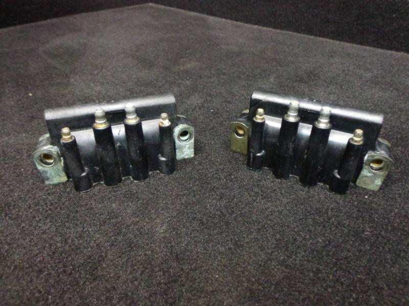 (2) dual ignition coils #0583740 johnson evinrude1989-2007 3-225 hp motors(471)