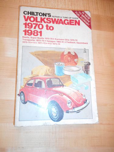 Chilton&#039;s repair &amp; tune-up guide; volkswagen 1970-1981