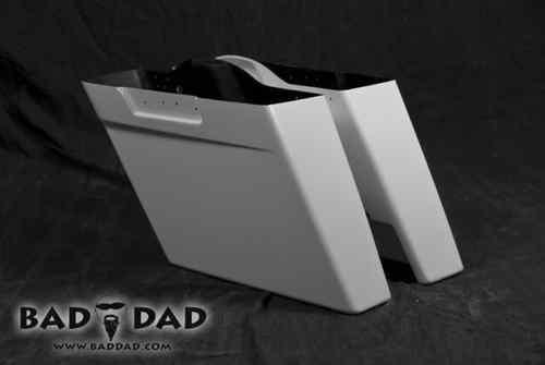 Baddad injected stretched saddlebags, fits touring and softails no cuts