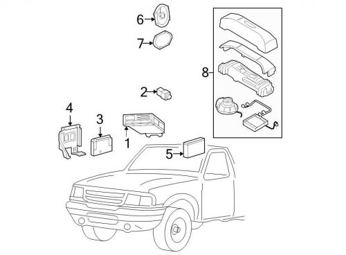 Ford oem radio amplifier 4l7z18b849ac image 3