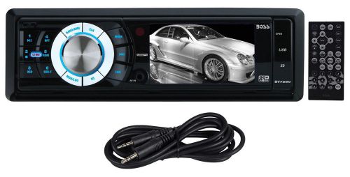 Boss bv7280 3.2&#034; in-dash car monitor digital usb sd am/fm receiver + aux cable