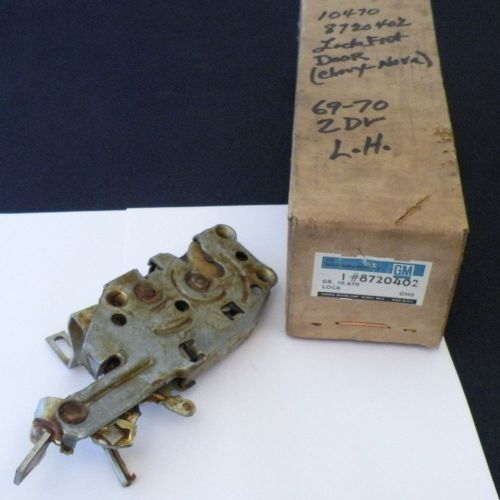 Nos 69-70 chevrolet nova 2-door 69 camaro left front door lock gm 8720402