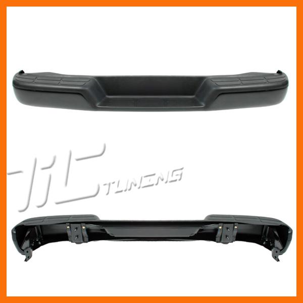 03-11 express savana rear pad step bumper end cap black face bar assembly new