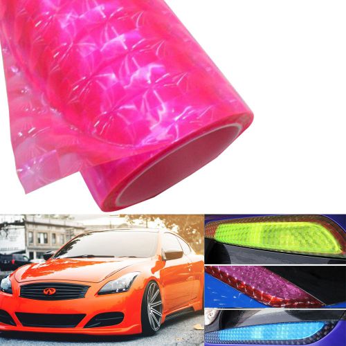 Pink 3d car taillight fog head light headlight tint film wrap 30x100cm