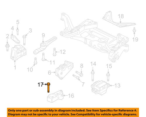 Audi oem tt quattro engine transmission mounting-mount bracket bolt n10706901