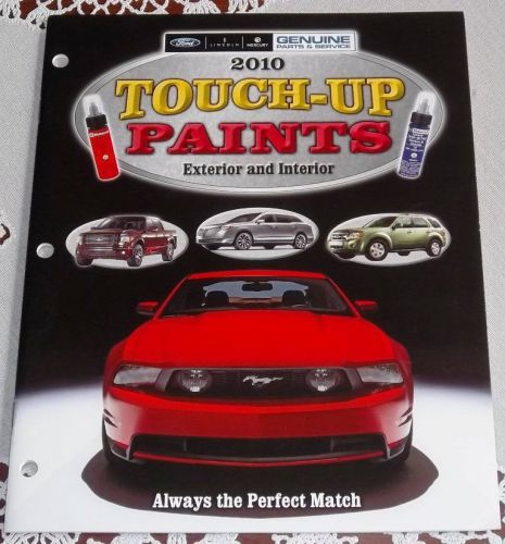 2010 ford full line &amp; ford mustang touch up paint dealerhip literature brochure!