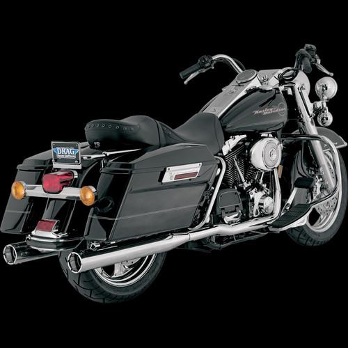 Predator 3 1/2" slip-on mufflers, round w/chrome for 1995-2013 harley touring