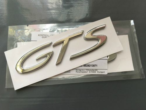 Gts oem badge emblem for porsche boxter carrera cayenne cayman macan panamera